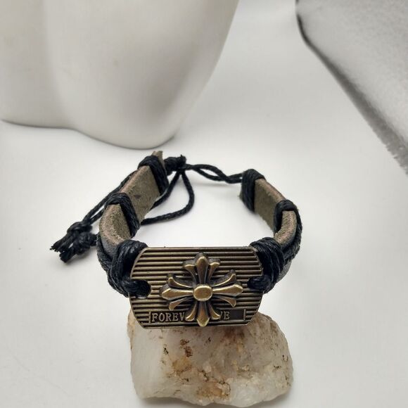 Other - Leather bracelet‎ simplistic forever love unisex